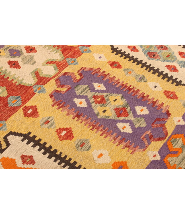 295x200cm Handwoven Traditional Kelim Area Rug Wool Carpet