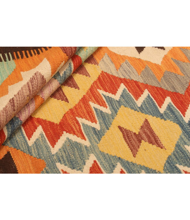 299x196cm Handwoven Traditional Kelim Area Rug Wool Carpet