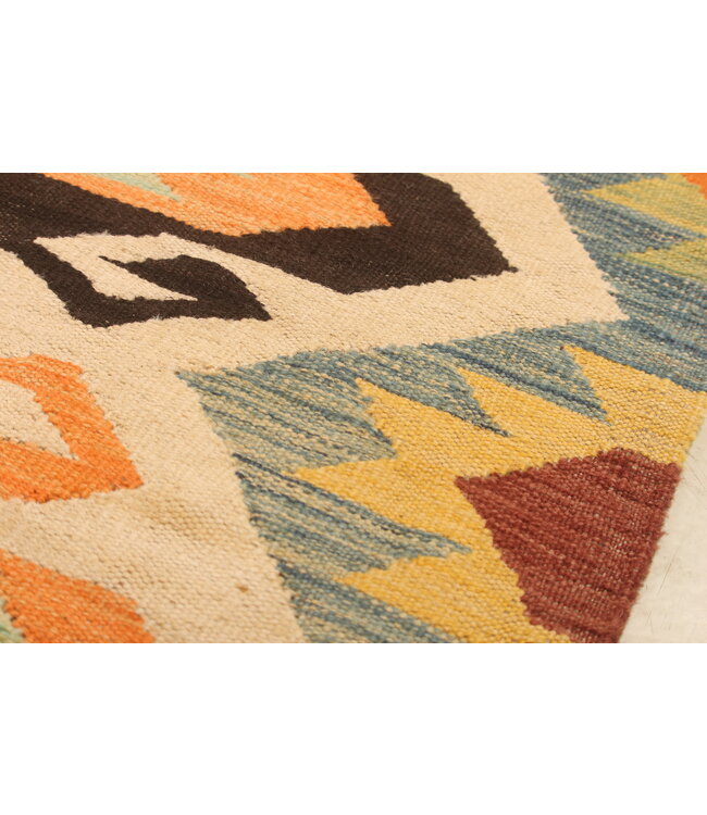 293x195cm Handgewebter Traditioneller Kelim Teppich Woll