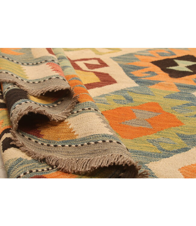 293x195cm Handwoven Traditional Kelim Area Rug Wool Carpet
