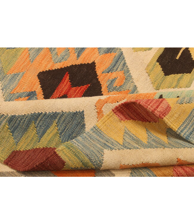 293x195cm Handwoven Traditional Kelim Area Rug Wool Carpet