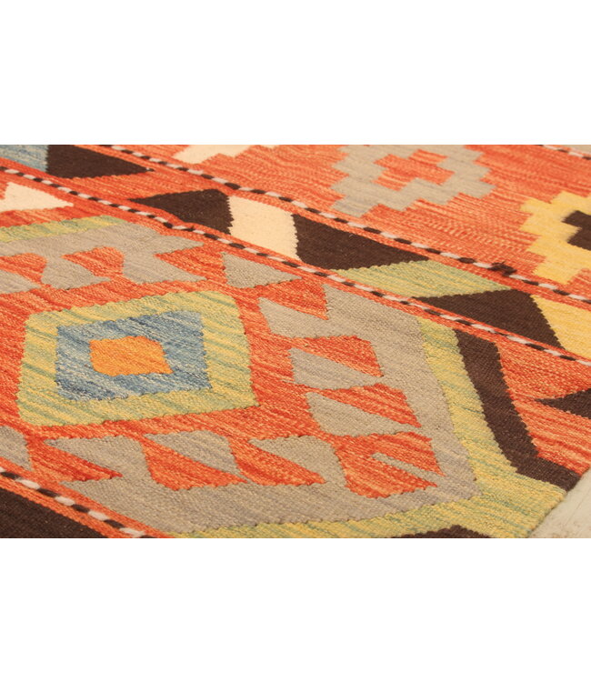 294x195cm Handwoven Traditional Kelim Area Rug Wool Carpet