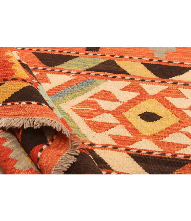 294x195cm Handwoven Traditional Kelim Area Rug Wool Carpet