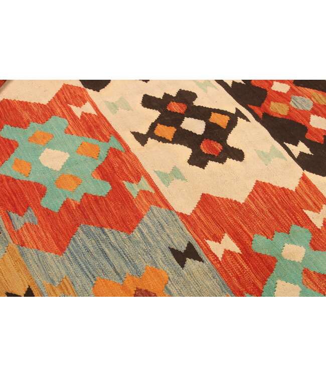 298x198cm Handwoven Traditional Kelim Area Rug Wool Carpet