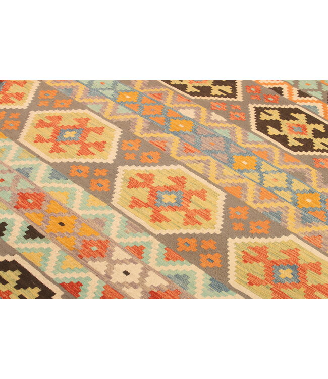 296x197cm Afghan Oriental wool carpet Handmade Kelim Rug