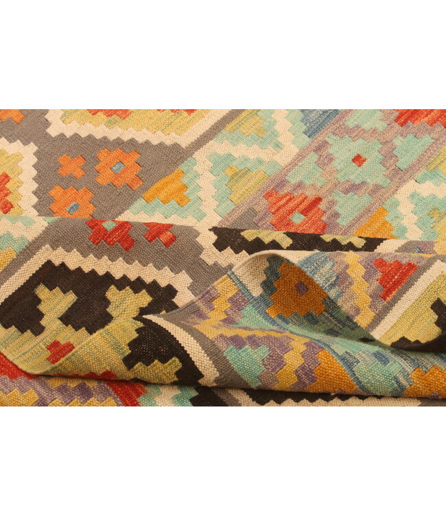 296x197cm Afghan Oriental wool carpet Handmade Kelim Rug