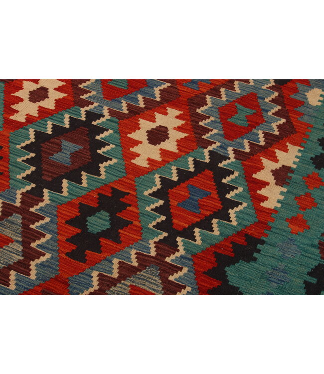 296x200cm Handwoven Traditional Kelim Area Rug Wool Carpet