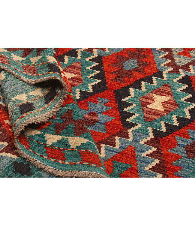296x200cm Handwoven Traditional Kelim Area Rug Wool Carpet
