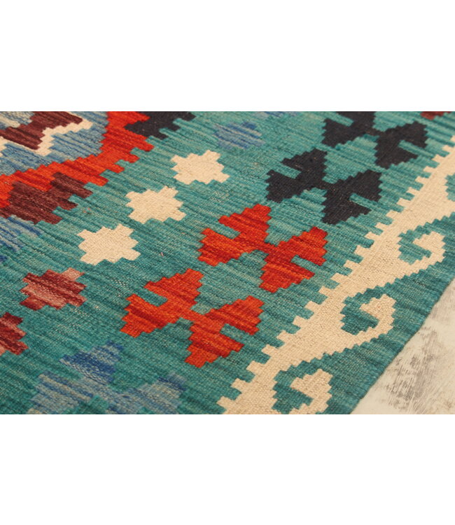 296x200cm Handwoven Traditional Kelim Area Rug Wool Carpet