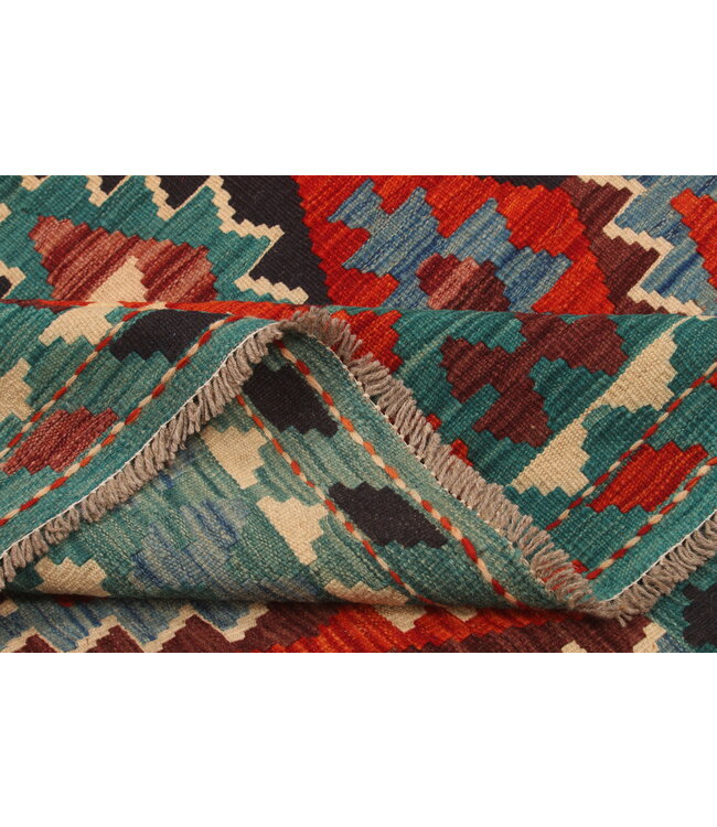 296x200cm Handwoven Traditional Kelim Area Rug Wool Carpet