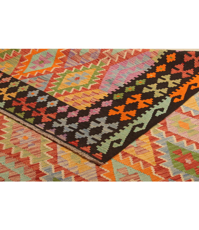 298x204cm Afghan Oriental wool carpet Handmade Kelim Rug