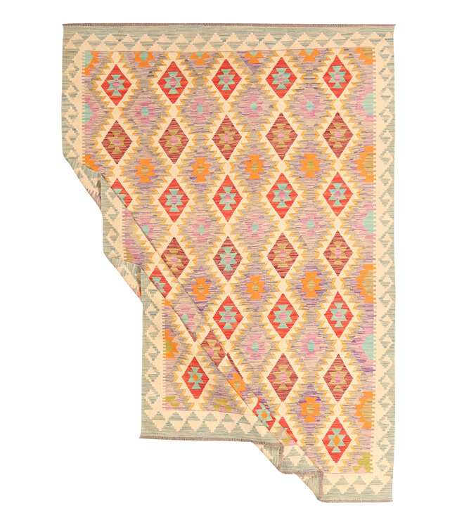 300x206cm Schöner teppich handgewebter Kelim-Wollteppich Orientalischer Teppich