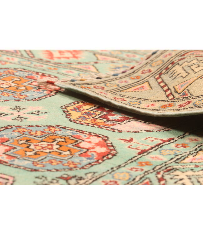 146x104cm Handgeknüpfter Woll Kazak Teppich – Authentischer Orientalischer Teppich, Traditionelles Tribal Design, Hochwertiger Handgefertigter Wollteppich