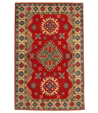 Kelimshop 155x100cm Handgeknüpfter Woll Kazak Teppich – Authentischer Orientalischer Teppich, Traditionelles Tribal Design, Hochwertiger Handgefertigter Wollteppich Kelimshop 155x100cm Handgeknüpfter Woll Kazak Teppich – Authentischer Orientalischer Teppich, Traditionelles Tribal Design, Hochwertiger Handgefertigter Wollteppich