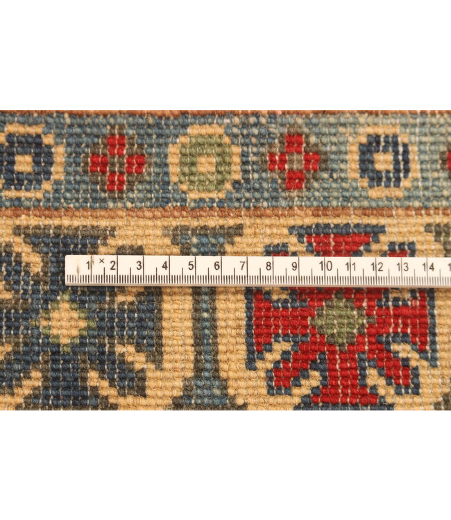 155x100cm Handgeknüpfter Woll Kazak Teppich – Authentischer Orientalischer Teppich, Traditionelles Tribal Design, Hochwertiger Handgefertigter Wollteppich