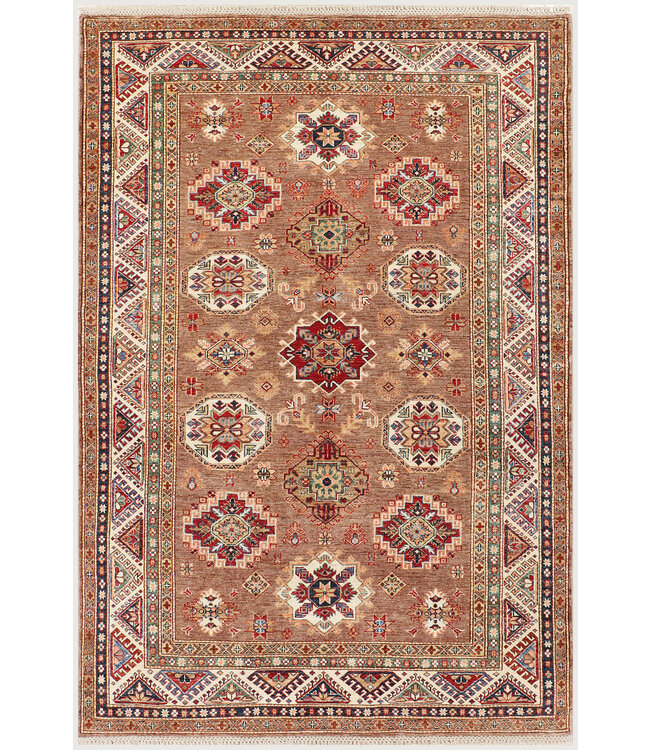 Handgeknoopt Kazak Tapijt – 100% Wol – 254x170 cm – Traditioneel & Authentiek Vloerkleed