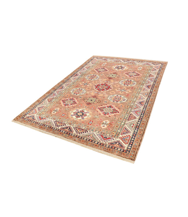 Handgeknüpfter Kazak Teppich – 100 % Wolle – 254x170 cm – Traditioneller & Authentischer Orientteppich