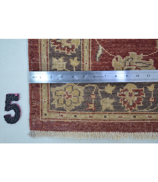 Rotes Persisches Handgeknüpftes Wollteppich - 346 x 076 cm - Klassisches Blumenmuste