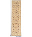 Handgeknüpfter Wollteppich mit Blumenmuster - Beige und Rot - 276 x 076 cm