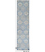 Sky Bloom – Hand-Knotted Wool Runner – 328 x 077 cm – Light Blue, Ivory & Grey