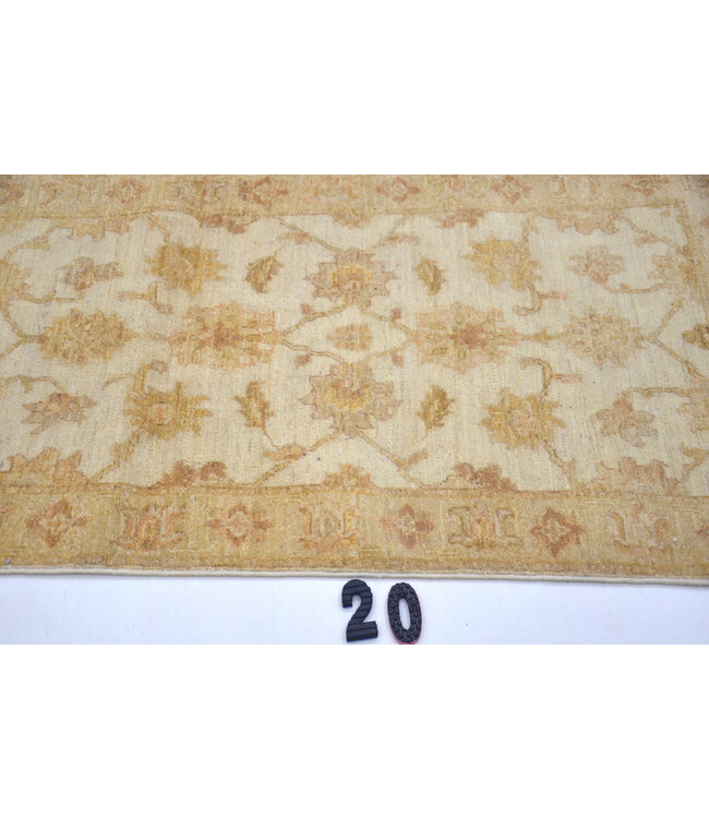 Wüstenblüte – Handgeknüpfter Woll-Läufer – 176 x 073 cm – Beige & Sandfarben