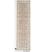 Beige and Grey Hand-knotted Wool Runner Rug with Classic Design – 293 x 080 cm
