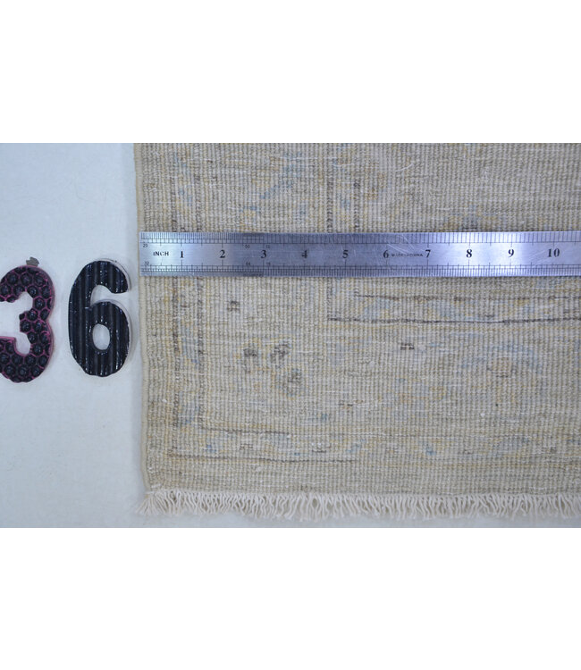 Oriental Runner Rug – Ziegler Pattern – 300 x 77 cm – Grey, Beige, Teal Green