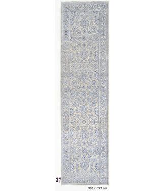 Orientalischer Läufer – Klassisches Muster – 306 x 77 cm – Hellblau & Silbergrau Orientalischer Läufer – Klassisches Muster – 306 x 77 cm – Hellblau & Silbergrau