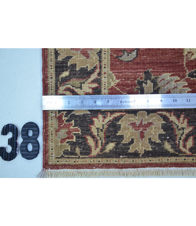 Orientalischer Läufer – Klassisches Ziegler-Design – 289 x 76 cm – Dunkelrot & Schwarz