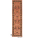 Orientalischer Läufer – Warmes Terrakotta mit schwarzen und goldenen Akzenten – 287 x 75 cm – Handgeknüpft aus Wolle