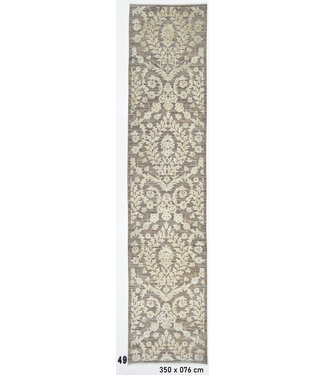 Runner – Hand-Knotted Wool Rug with Floral Pattern – 350 x 76 cm