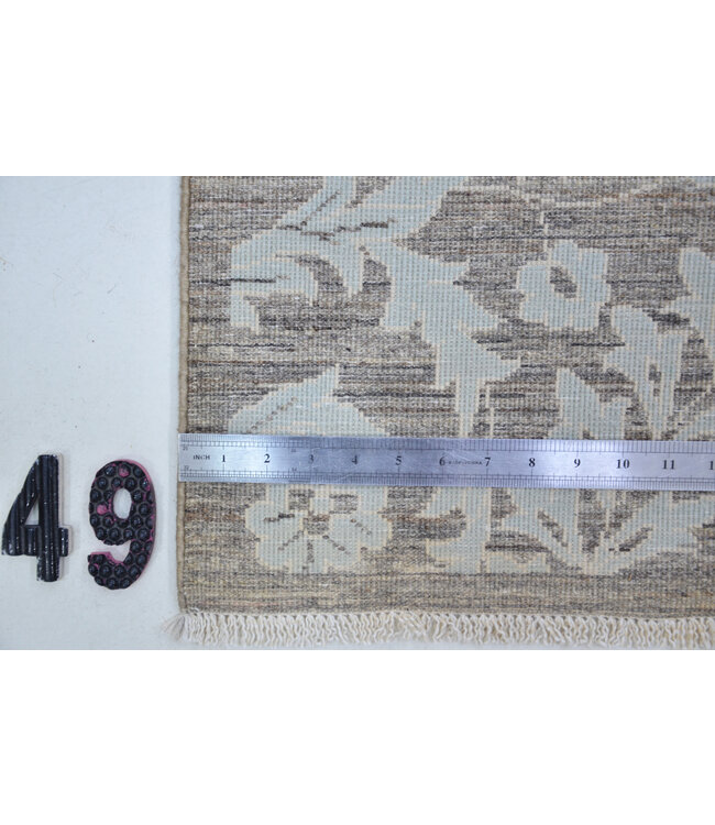 Loper – Handgeknoopt wollen tapijt met klassiek bloemenpatroon – 350 x 76 cm