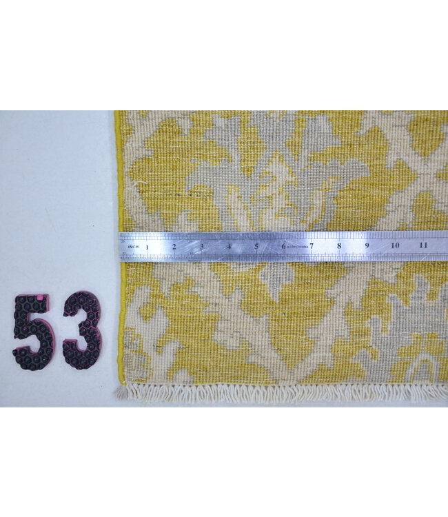 Läufer – Handgeknüpfter Wollteppich mit Rautenmuster – 361 x 75 cm