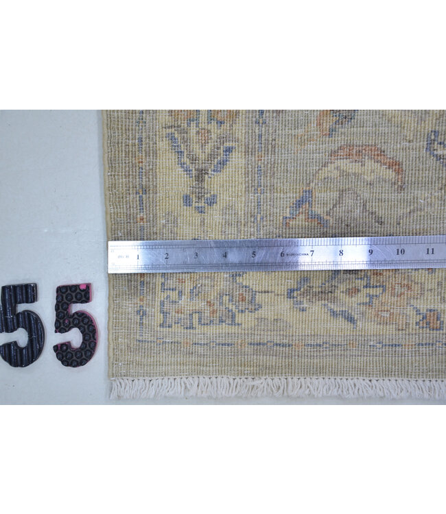 Runner – Hand-Knotted Wool Rug in Soft Pastels – 288 x 75 cm