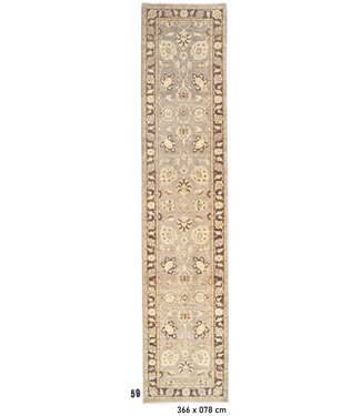 Läufer – Handgeknüpfter Wollteppich im Ziegler-Stil – 366 x 78 cm