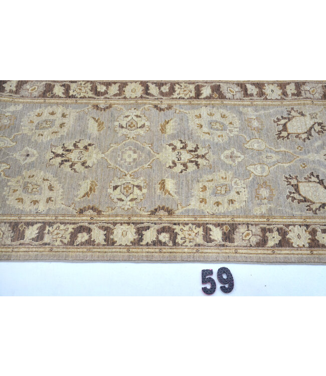 Läufer – Handgeknüpfter Wollteppich im Ziegler-Stil – 366 x 78 cm