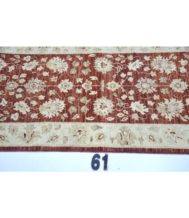 Läufer – Handgeknüpfter Wollteppich mit klassischem Blumenmuster – 292 x 77 cm