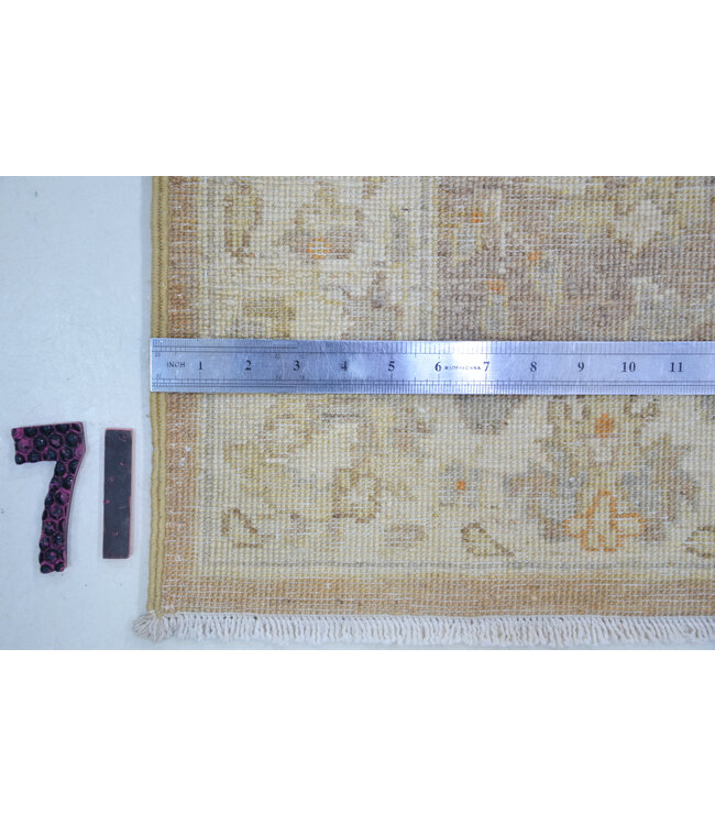 Runner – Hand-Knotted Wool Rug "Ziegler" in Beige and Pastel – 297 x 76 cm