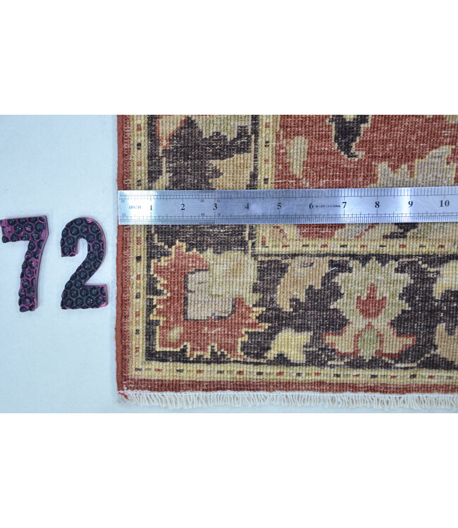 Loper – Handgeknoopt wollen tapijt "Ziegler" in warm rood – 238 x 72 cm