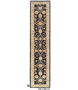 Loper – Handgeknoopt wollen tapijt "Ziegler Nachtblauw" – 348 x 80 cm Loper – Handgeknoopt wollen tapijt "Ziegler Nachtblauw" – 348 x 80 cm