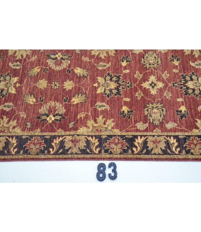 Loper – Handgeknoopt wollen tapijt "Ziegler Oudrood" – 288 x 78 cm