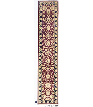 Läufer – Handgeknüpfter Wollteppich "Bordeaux Classic" – 367 x 074 cm
