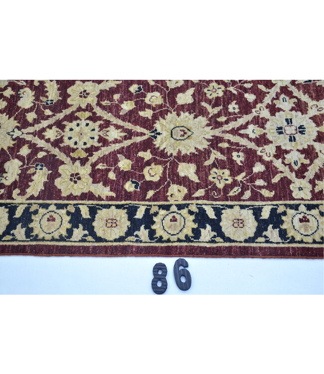Runner – Hand-Knotted Wool Rug "Bordeaux Classic" – 367 x 074 cm