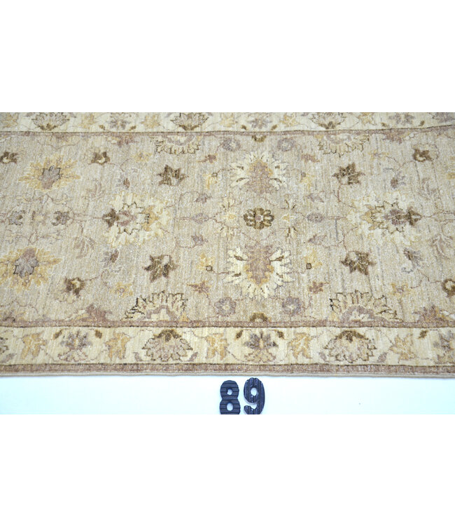Läufer – Handgeknüpfter Wollteppich "Beige Harmony" – 310 x 074 cm