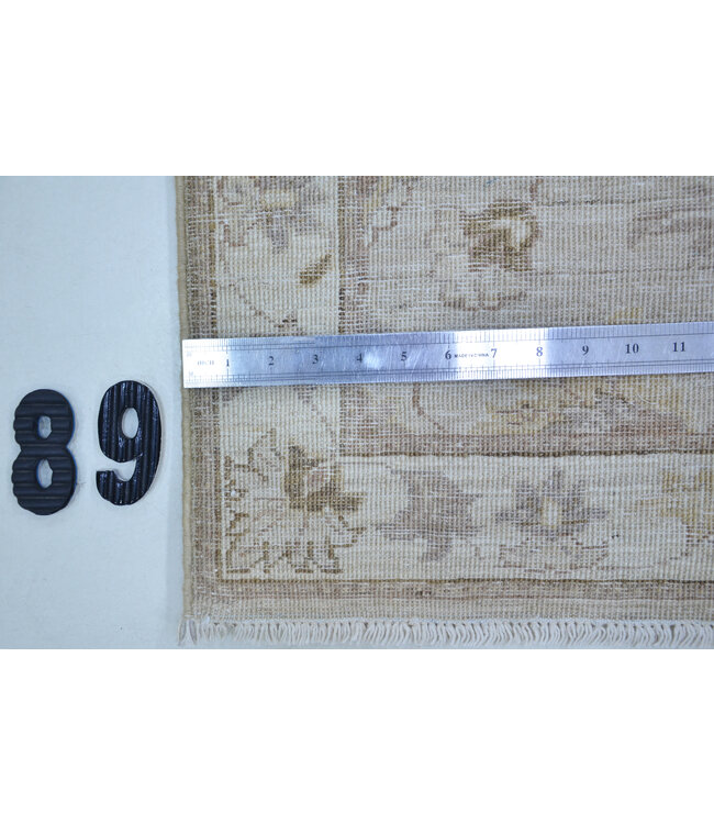 Runner – Hand-Knotted Wool Rug "Beige Harmony" – 310 x 074 cm