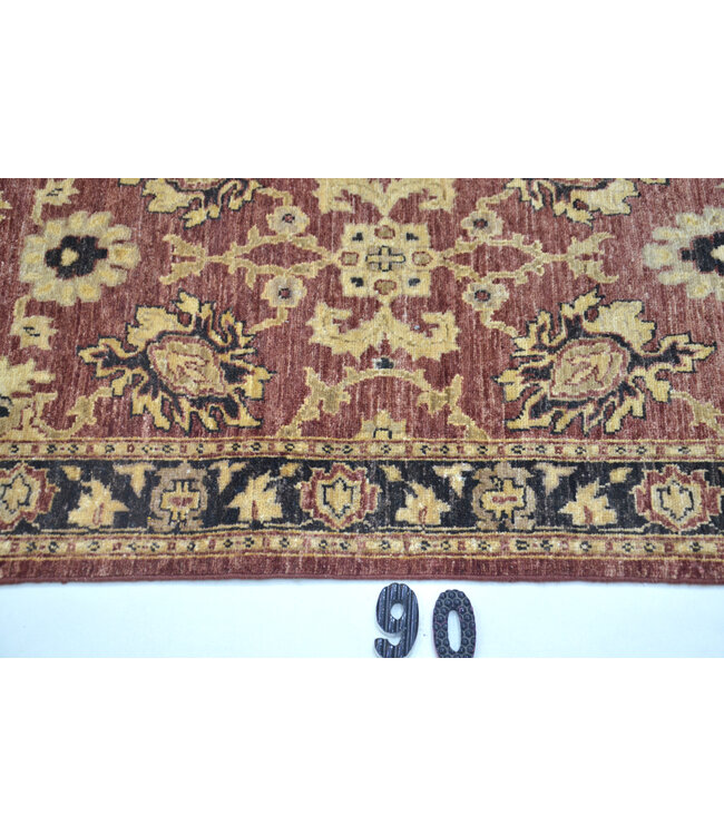 Läufer – Handgeknüpfter Wollteppich "Royal Red" – 342 x 074 cm