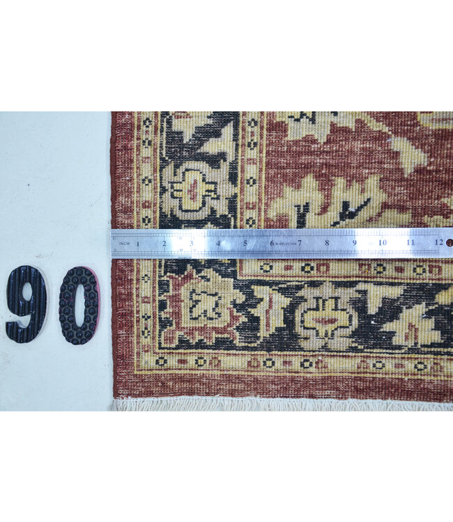 Läufer – Handgeknüpfter Wollteppich "Royal Red" – 342 x 074 cm