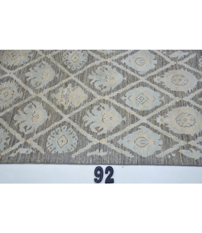 Läufer – Handgeknüpfter Wollteppich "Soft Diamond Grey" – 263 x 073 cm