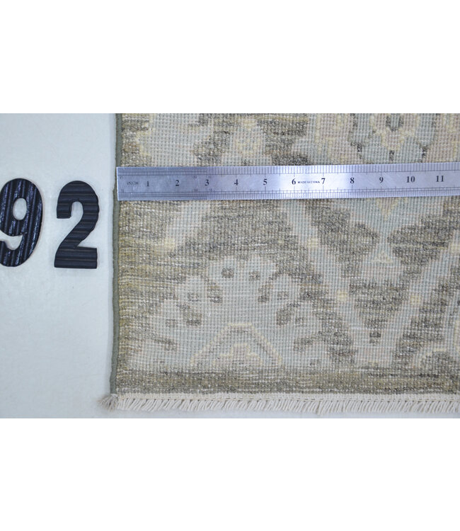 Läufer – Handgeknüpfter Wollteppich "Soft Diamond Grey" – 263 x 073 cm