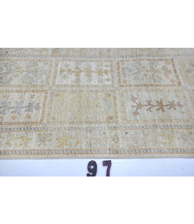 Runner – Hand-Knotted Wool Rug "Soft Garden" – 306 x 080 cm